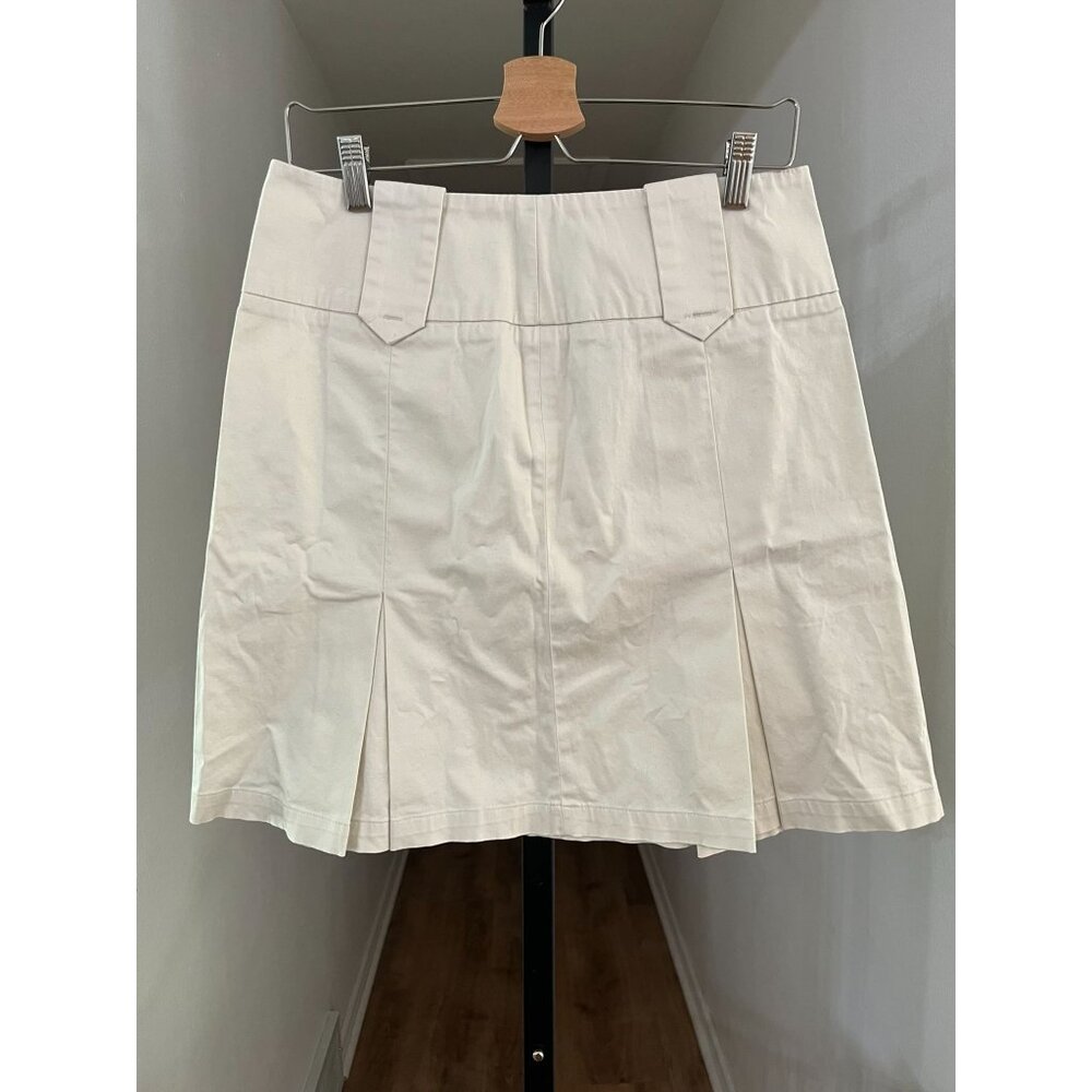 EUC United Colors Of Benetton Womens Beige Pleated Mini Skirt